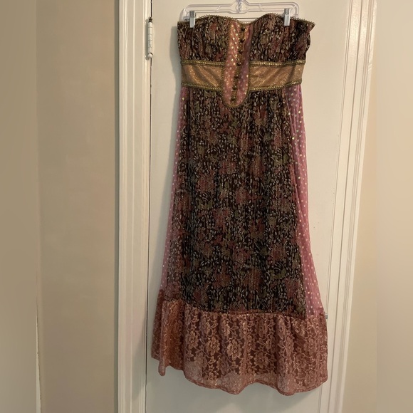 Nanette Lepore Silk Ethereal Whimsical Fairycore Boho Chic Midi Dress Size 10 - Picture 1 of 16
